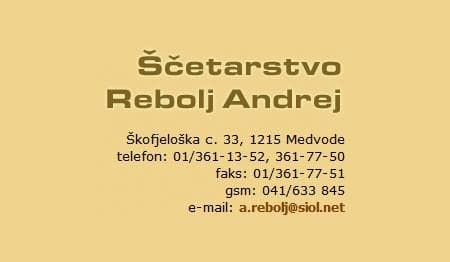 ŠČETARSTVO REBOLJ ANDREJ, MEDVODE cover