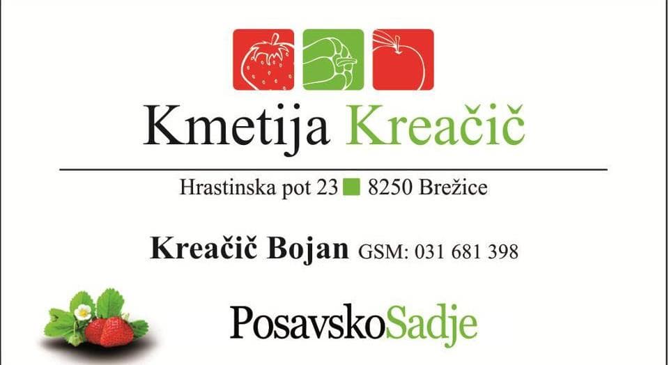 KMETIJA KREAČIČ, POSAVSKO SADJE, BREŽICE cover